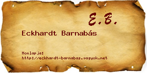 Eckhardt Barnabás névjegykártya