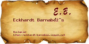 Eckhardt Barnabás névjegykártya