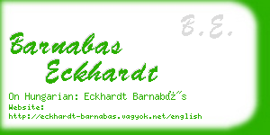 barnabas eckhardt business card